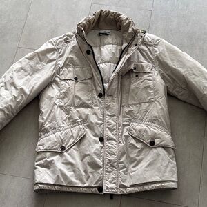 Stone Island Light beige Jacket with hood.